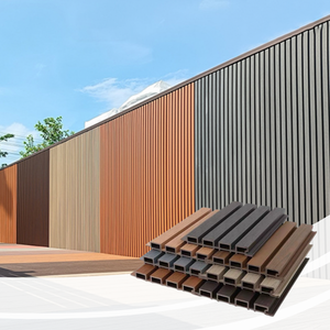 Bảo trì miễn phí bên ngoài WPC Panel tường rãnh bề mặt biệt thự Ốp công viên hàng rào - Product Image 1