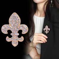 Broche en alliage rétro en forme d'ancre de bateau, broche de poitrine en strass pour vêtements féminins, vente en gros