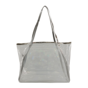 Sac à bandoulière transparent 52x36x13cm, sangle en PU, accessoire de mode, style cristal - Product Image 2