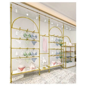 Fabbrica su misura espositore di lusso Lingerie Lingerie di metallo reggiseno <span class=keywords><strong>intimo</strong></span> scaffale per uomo <span class=keywords><strong>donna</strong></span> <span class=keywords><strong>negozio</strong></span> di Lingerie - Product Image 1