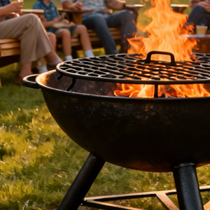 Brasero de Hierro Resistente a la Intemperie para EE. UU. y la UE, Tazón de Hierro Fundido de Alta Resistencia con Pantalla Antichispas para Patio Trasero al Aire Libre - Product Image 3