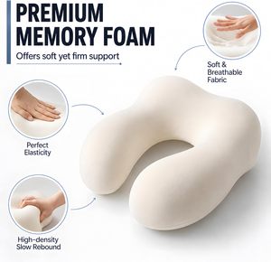 Wholesale U-<b>shape</b> Travel Pillow Memory <b>Foam</b> Super Soft Neck Support Cushion Airplane Car Pillow - Product Image 4