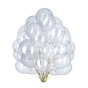 Balon lateks bening balon balon transparan Helium lateks bulat 5 10 12 18 36 inci