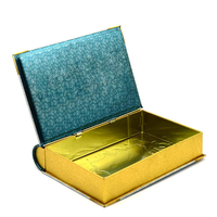 Boîte en métal rectangulaire personnalisée en gros avec couvercle à charnière pour bonbons, café, biscuits, chocolat, emballage cadeau personnalisé
