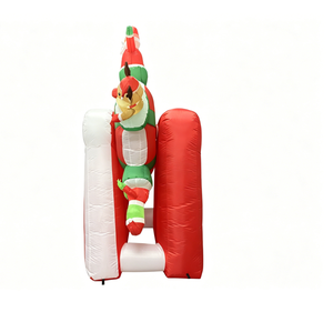 Ruota Panoramica Gonfiabile Natalizia Girevole <span class=keywords><strong>da</strong></span> 2,4 Metri per Decorazioni Esterne con Babbo Natale, Renne, Pupazzo di Neve, <span class=keywords><strong>Grinch</strong></span> e Rana - Product Image 6