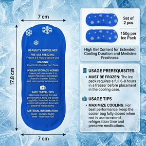 Portable PU Injection Pen <b>Cooler</b> <b>Box</b> with Reusable <b>Ice</b> Pack for Constant Temperature Storage During Medical Travel - Product Image 4