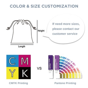 Huahao baskılı ipek çanta lüks bez ayakkabı için saten ipli toz torbası özel logo ambalaj - Product Image 4