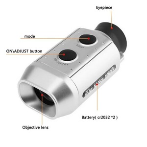 <b>Golf</b> Rangefinder 7X18 Digital Monocular Telescope LCD Display Silver Color With Carry Case And Cleaning Cloth For <b>Golf</b> Sports - Product Image 3