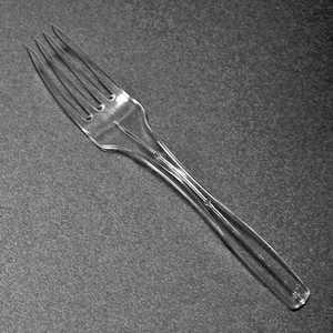 Cheap Birthday Color Dessert Transparent Clear Disposable Plastic Fork