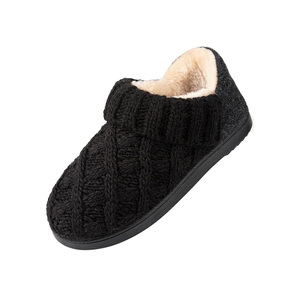 Scarpette traspiranti da <span class=keywords><strong>donna</strong></span> con cavo in maglia graziose scarpe Slip-on in Memory Foam in pile felpato per interni invernali - Product Image 4