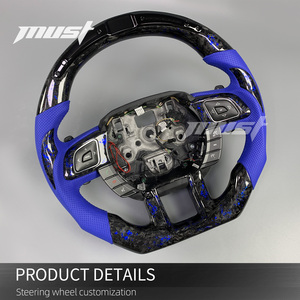 Volante de Fibra de Carbono Forjado Azul LED Personalizado para Land Rover Range Rover <span class=keywords><strong>Evoque</strong></span> 1.ª Generación SE <span class=keywords><strong>HSE</strong></span> Dynamic 2012-2019 - Product Image 3