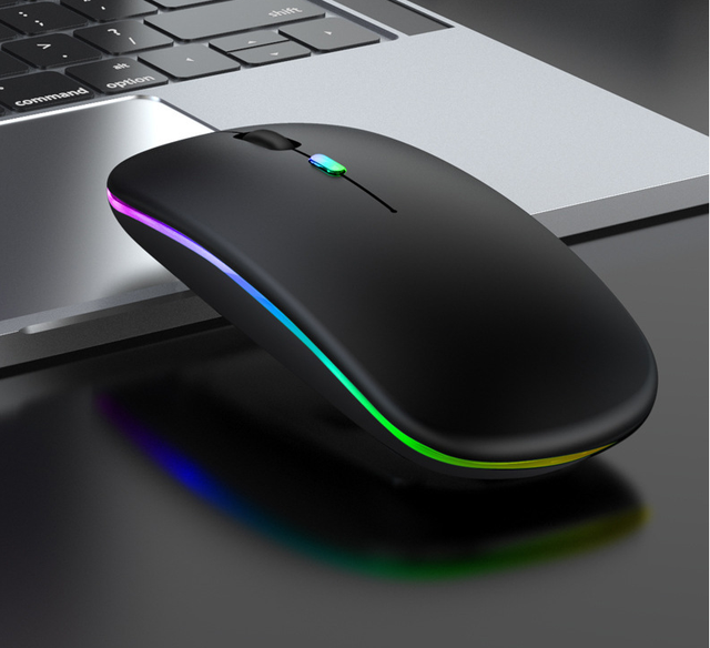 2.4G Silent Gaming Mouse Gamer Rechargeable 1600 DPI Super Slim Wireless Computer Mouse for PC Laptop