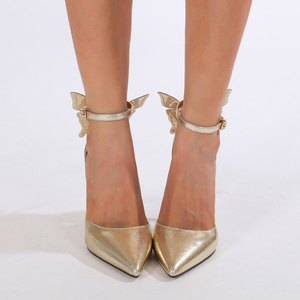 <b>Dancing</b> Ruofei <b>Heel</b> Three-dimensional Big Women's Pointed Thin <b>Heel</b> Super High <b>Heel</b> Dress Shoes Wedding Shoes - Product Image 2