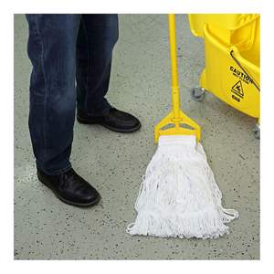 24 ออนซ์ หัวไม้ถูพื้นเรยอนแบบพรีเมียม รุ่น Saddleback สำหรับ Boardwalk BWK524R-สีขาว (12 ชิ้น/กล่อง) - Product Image 4