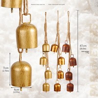 Ornamen Lonceng Sapi Besi Antik Bentuk Telur Kustom OEM dengan Tali Jute, Gaya Distressed untuk Dekorasi Karangan Bunga Natal di Pintu, Weisita China