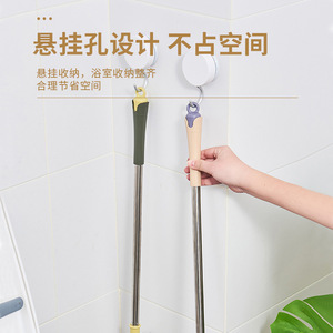 Stainless Steel Long Handle Toilet Brush With Soft Bristles For Bathroom <b>Cleaning</b> <b>And</b> Squat Toilet Use - Product Image 2