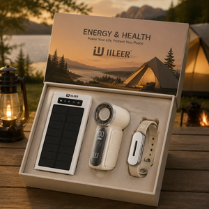 Coffret cadeau station d'énergie solaire avec horloge et haut-parleur – Électronique extérieure moderne pour la Journée de la Terre - Product Image 4