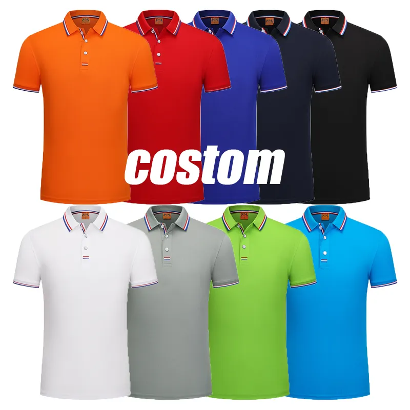 2024 Usine Vente Chaude Personnaliser Logo Brodé Doux Coton Adulte Polo T-shirt Pour Hommes