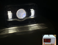 Phare LED carré de 5 pouces pour Jeep Wrangler, modification tout-terrain (combinaison faisceau haut/bas)