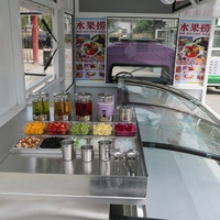 Chariot de vente de nourriture mobile multifonctionnel, tricycle électrique dédié aux opérations de marché nocturne