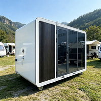 Wecare Prefab Backyard Office Pod Modern Apple Cabin Tiny House Movable Garden Studio Room with AC Toilet Ready to Live