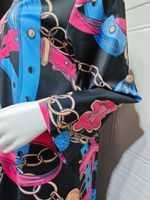 Nouveau Abaya 2025 vêtements islamiques imprimé Cardigan avant ouvert Abaya avec foulard femmes robes été fleur conception XL139