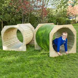 Outdoor Wooden Movable Multi Tables Unit Daycare Kindergarten Playground Storage Preschool Versatile <b>Shelving</b> and Table Set - Product Image 6