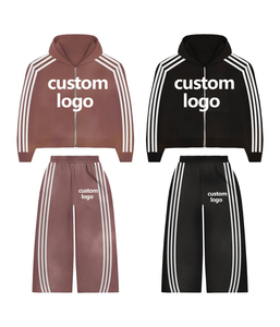 Wholesale Custom Logo Blank Track Pants Men Regular Fit Side Striped Jogging Gym <b>Stacked</b> Pants 100% Cotton Waterproof Breathable - Product Image 3