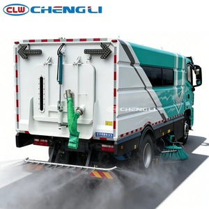 CLW 18 Ton GVW 4x2 231kWh <b>Electric</b> Road <b>Sweeper</b> Truck Street Washing Vehicle for Urban Cleaning - Product Image 6
