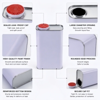 Kaleng Tinplate Cetak Kotak Kosong 1 Liter untuk Oli Motor & Cat Aerosol, Bahan Daur Ulang, Tutup Plastik, Merek FURUN, Guangdong