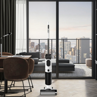 Aspirateur sans fil intelligent et silencieux 3-en-1 portable pour nettoyage en profondeur des sols, humide et sec, avec écran LED, pour la maison et l'hôtel