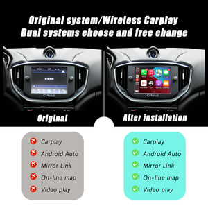 CZT-AUTO Không Dây Apple Carplay Android Tự Động Adapter Nâng Cấp Giao Diện Màn Hình Cho 2014-2016 Maserati Quattroporte Ghibli Carplay - Product Image 3