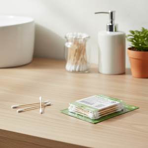 CASAMAX WL AQ-4201 Confezione da 100 Bastoncini di Cotone a Doppia Punta in Bambù Prodotti in Cina - Product Image 3