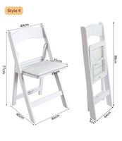Chaise pliante commerciale en plastique PP blanc, siège portable pour hôtel, appartement, salon, salle à manger extérieure