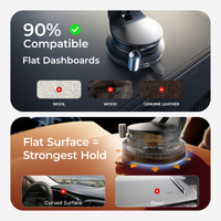LISEN 2026 Support Téléphone Magnétique à Succion N52 Populaire pour Voiture, Rotation à 360 Degrés, Verrouillage à Levier, pour iPhone 17 16 15 Samsung S25