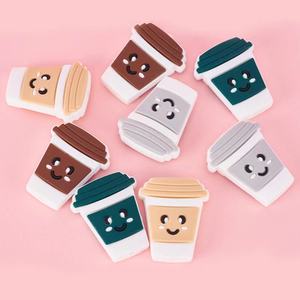 Tasse à café certifiée de qualité alimentaire sans BPA jouet de dentition pour bébé machine de dentition pour bébé tasse à café en silicone perles prêtes à être expédiées - Product Image 1