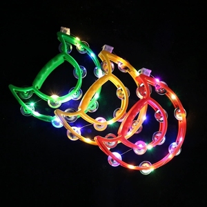 Tambourin lumineux à clochettes métalliques pour percussion lumineuse colorée, KTV et événements festifs - Product Image 3