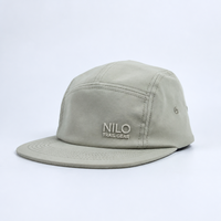 Casquette de course personnalisée à 5 panneaux en nylon avec logo en silicone, séchage rapide, respirante, pour le sport et le camping