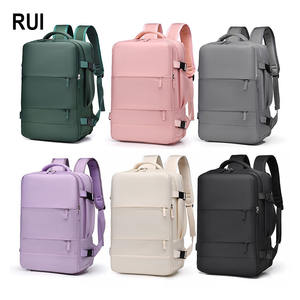 Sac à dos de voyage unisexe RUIQUWIN grande capacité, imperméable, respirant, léger, à fermeture éclair, souple, décontracté, pour le sport - Product Image 1