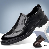 Chaussures habillées pour hommes Oxfords à enfiler en cuir polyvalent pain décontracté affaires formel Derby richelieu conception hauteur augmentant populaire