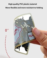 Cartes de poker personnalisées avec bordure dorée en cristal, fabriquées en PVC et en matériau transparent comme le cristal, poker sur mesure