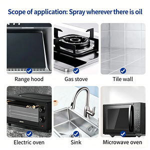 Dégraissant écologique pour <span class=keywords><strong>cuisine</strong></span>, spray puissant pour enlever <span class=keywords><strong>la</strong></span> graisse des fours, des cuisinières et des hottes, nettoyant à action rapide - Product Image 6