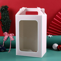 Nouvelles boîtes cadeaux portables en carton pour fleurs, biscuits, bouquets et poupées, avec fenêtre transparente