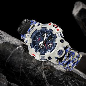 Montre SMAEL multifonction analogique-numérique 8008, montre de sport d'extérieur, étanche, bracelet en nylon - Product Image 6