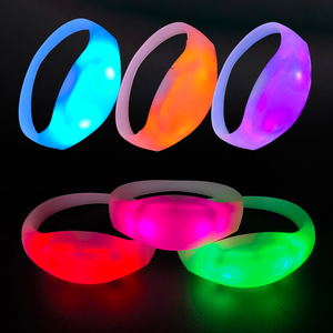 สร้อยข้อมือเรืองแสงควบคุมด้วยเสียง ไฟ LED กระพริบ 2 ดวง ควบคุมด้วยเสียง สำหรับคอนเสิร์ต ลดราคาพิเศษ - Product Image 4