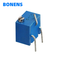BONENS 3269P Serie 3269 Trimpot SMD (10-5M, Tolerancia del 10%, Paquete SMD Cuadrado de 1/4'', Ajuste Superior)