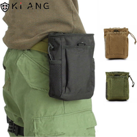 Nouvelle pochette tactique de chasse MOLLE à cordon de serrage pour chargeur, sac banane étanche réglable pour ceinture