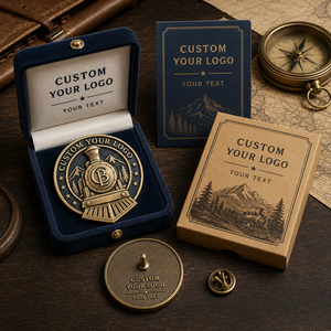 Juego de Insignias Metálicas Personalizadas de Bronce Antiguo con Diseño 3D para Reconocimiento Corporativo - Product Image 3