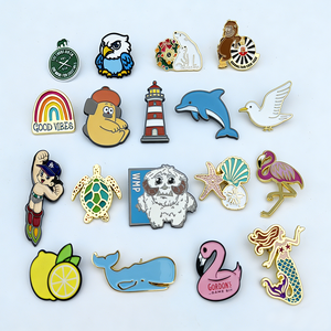 Pins de solapa de esmalte blando y duro al por mayor con tarjeta de soporte, insignias metálicas con logotipo personalizado profesional, broches de moda para ropa y sombreros - Product Image 2