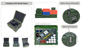 Boîte de transport rotomoulée, ensemble de boîtes à outils pour l'électricité et la mécanique, matériaux bruts LLDPE, grande boîte à outils rotomoulée - Product Image 4
